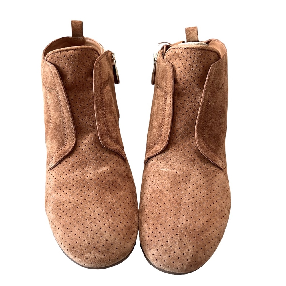 Franco Sarto Alfie Whiskey Suede Booties Worn Ounce Size 8 - Picture 2 of 6